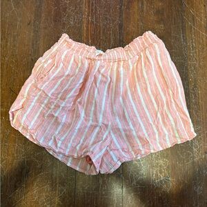 Women’s Aerie Pink & White Striped Shorts Size Medium